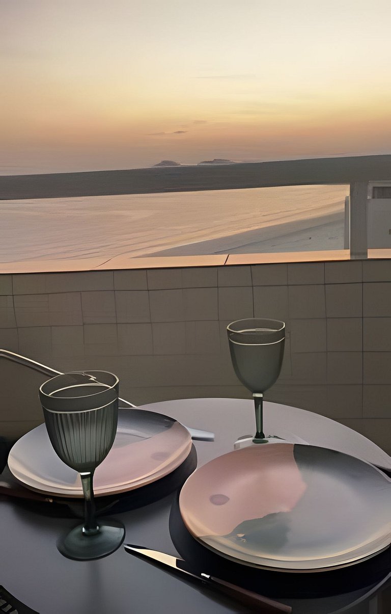 Flat with pool sea view of Praia de Santos