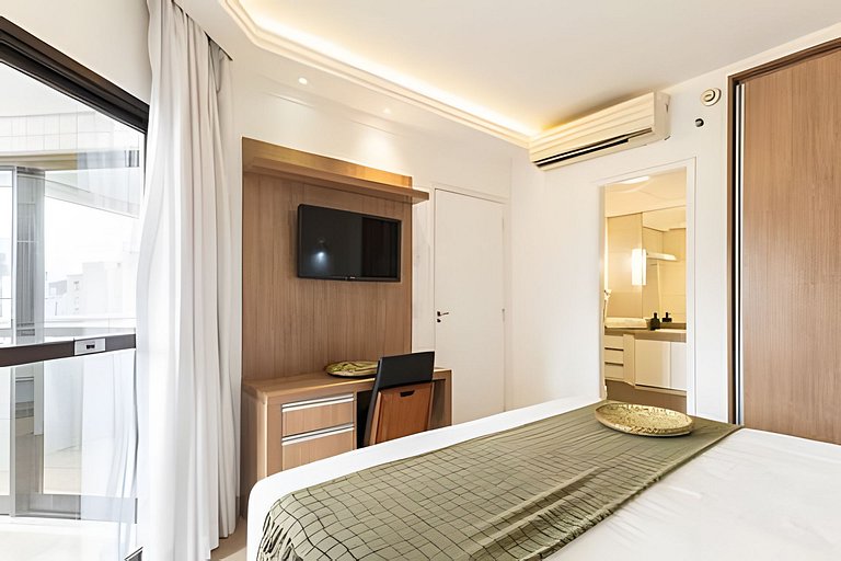 Flat with pool sea view of Praia de Santos