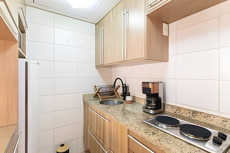 Flat with pool sea view of Praia de Santos