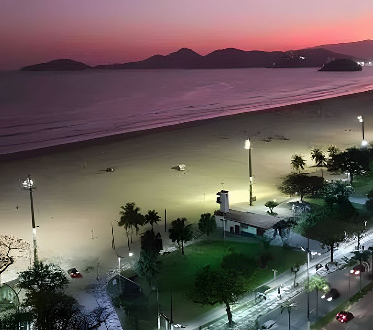 Flat with pool sea view of Praia de Santos